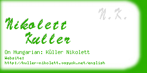 nikolett kuller business card